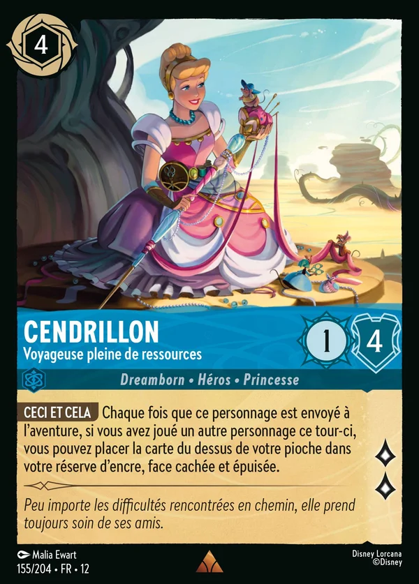 Cendrillon - Voyageuse pleine de ressources — Disney Lorcana Personnage card from Wilds Unknown