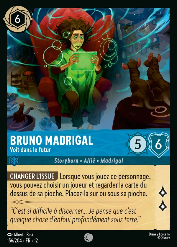 Bruno Madrigal - Voit dans le futur — Disney Lorcana Personnage card from Wilds Unknown