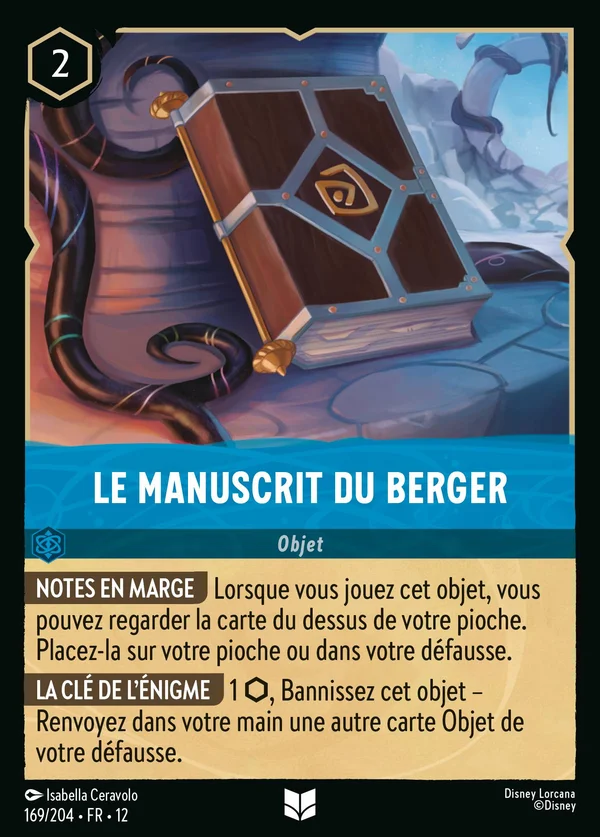 Le Manuscrit du Berger — Disney Lorcana Objet card from Wilds Unknown