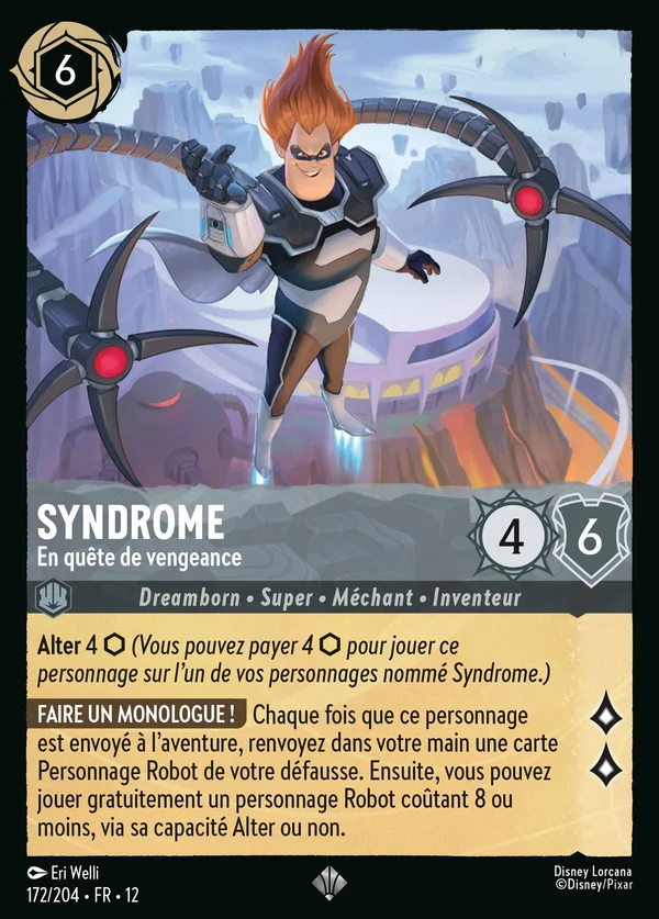 Syndrome - En quête de vengeance — Disney Lorcana Personnage card from Wilds Unknown