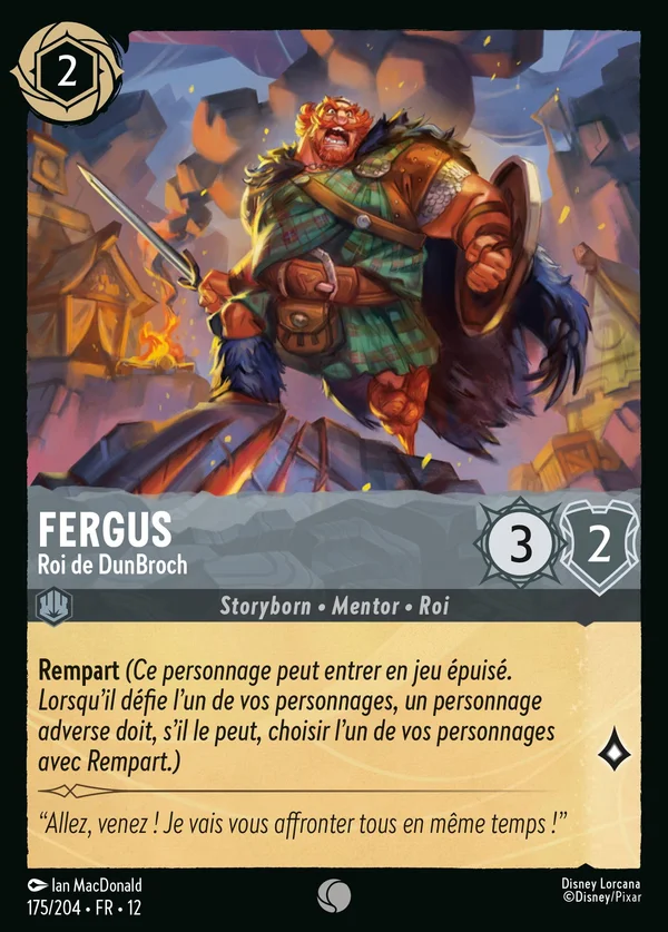 Fergus - Roi de DunBroch — Disney Lorcana Personnage card from Wilds Unknown