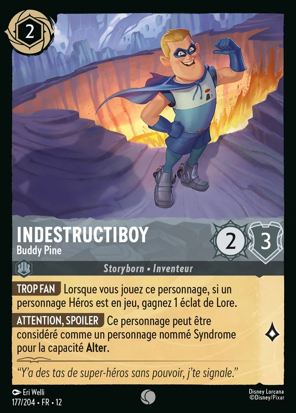 Indestructiboy - Buddy Pine — Disney Lorcana Personnage card from Wilds Unknown