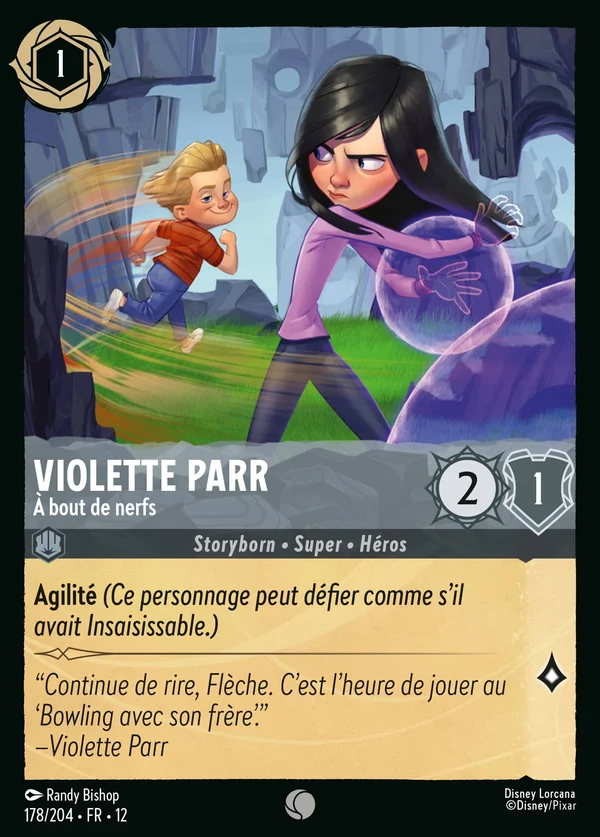 Violette Parr - À bout de nerfs — Disney Lorcana Personnage card from Wilds Unknown