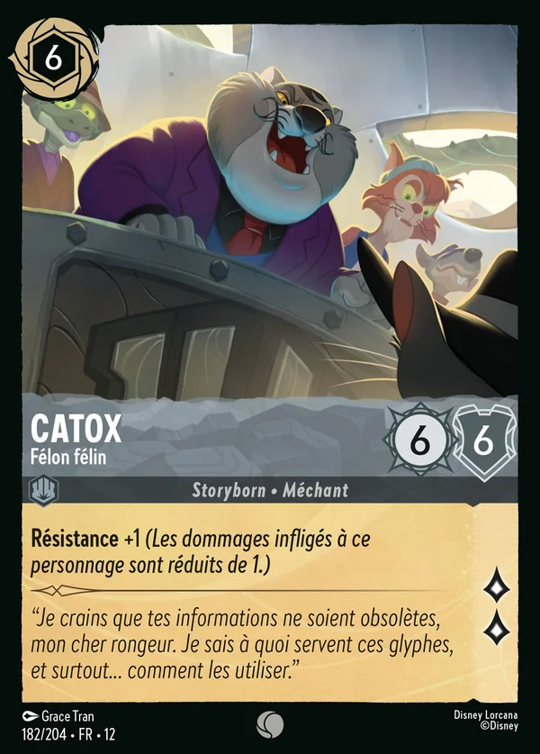 Catox - Félon félin — Disney Lorcana Personnage card from Wilds Unknown