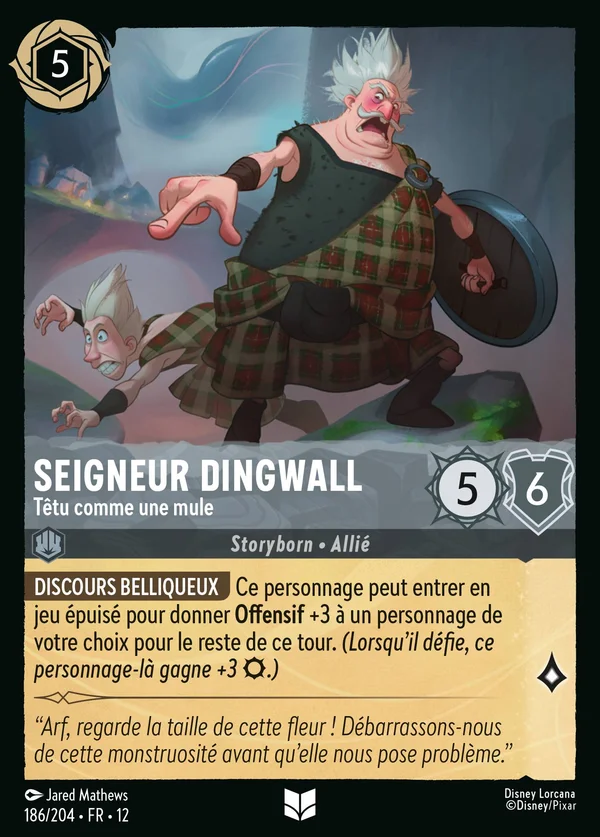 Seigneur Dingwall - Têtu comme une mule — Disney Lorcana Personnage card from Wilds Unknown