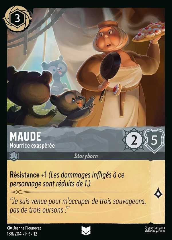 Maude - Nourrice exaspérée — Disney Lorcana Personnage card from Wilds Unknown
