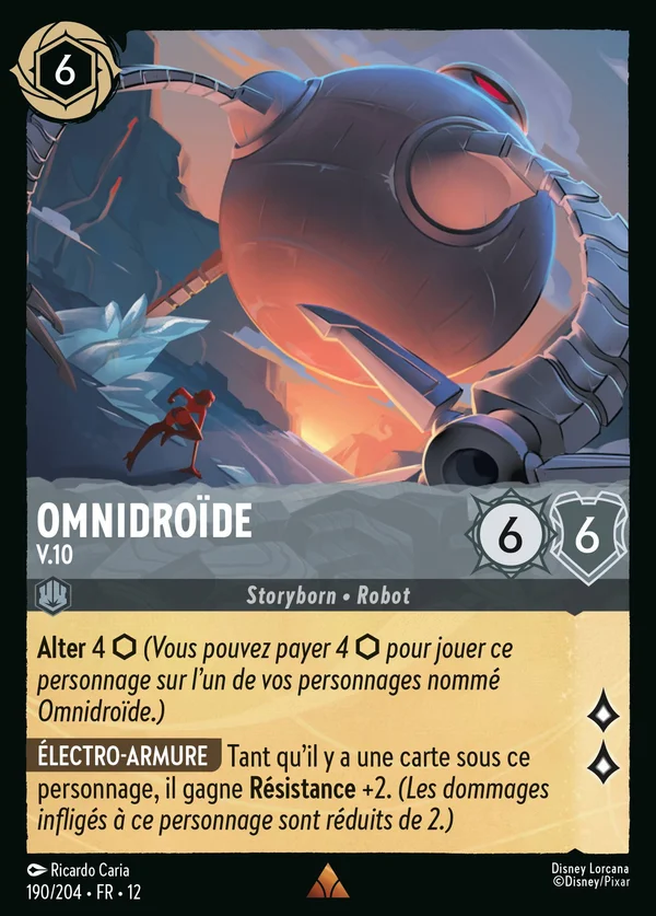 Omnidroïde - V.10 — Disney Lorcana Personnage card from Wilds Unknown