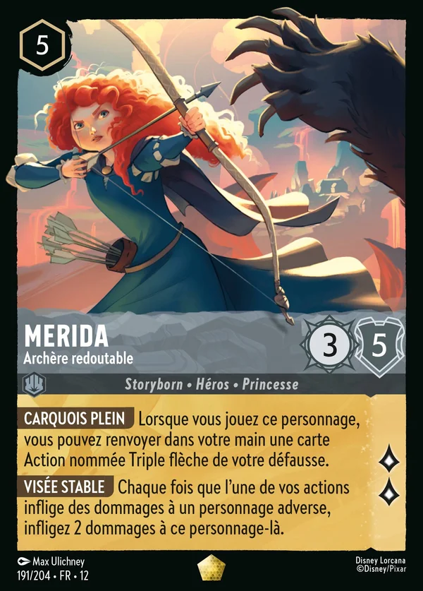 Merida - Archère redoutable — Disney Lorcana Personnage card from Wilds Unknown