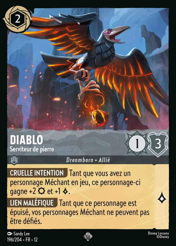 Diablo - Serviteur de pierre — Disney Lorcana Personnage card from Wilds Unknown