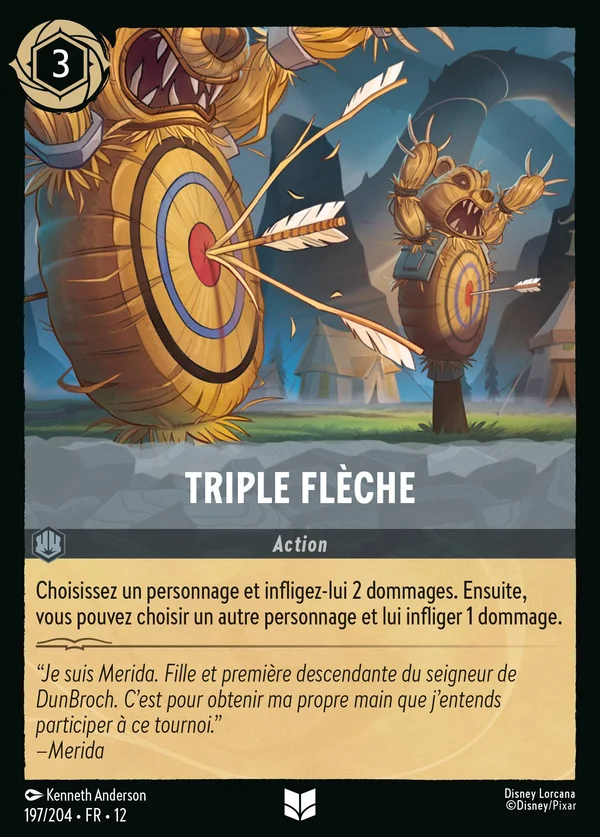 Triple flèche — Disney Lorcana Action card from Wilds Unknown
