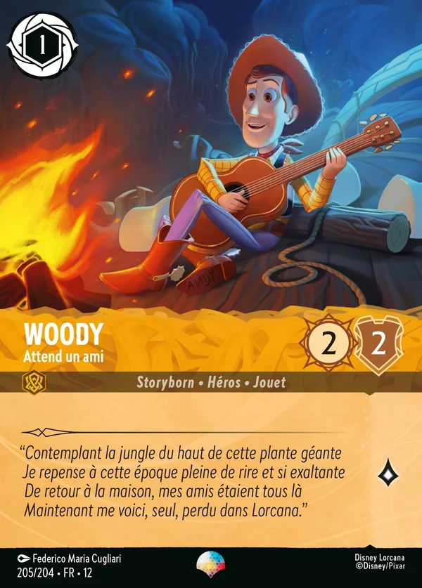 Woody - Attend un ami — Disney Lorcana Personnage card from Wilds Unknown