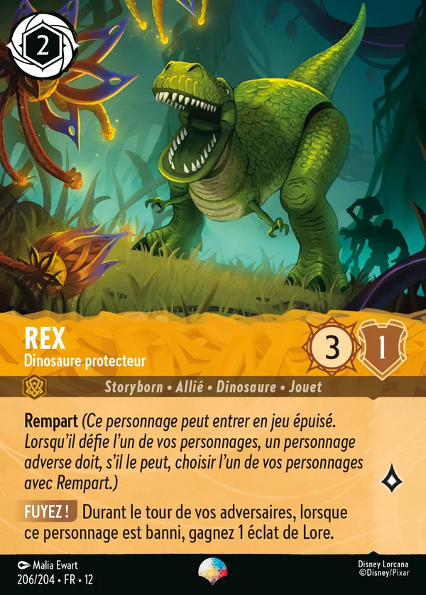 Rex - Dinosaure protecteur — Disney Lorcana Personnage card from Wilds Unknown