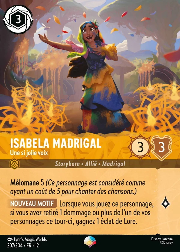 Isabela Madrigal - Une si jolie voix — Disney Lorcana Personnage card from Wilds Unknown