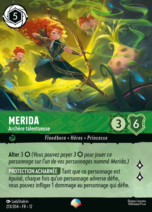 Merida - Archère talentueuse — Disney Lorcana Personnage card from Wilds Unknown