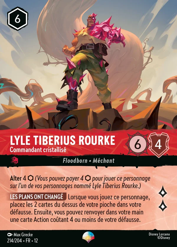 Lyle Tiberius Rourke - Commandant cristallisé — Disney Lorcana Personnage card from Wilds Unknown