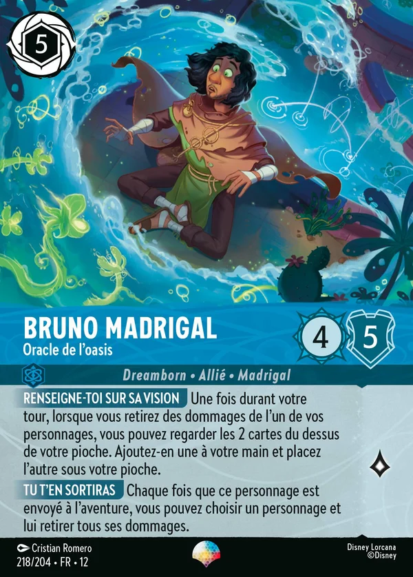 Bruno Madrigal - Oracle de l'oasis — Disney Lorcana Personnage card from Wilds Unknown