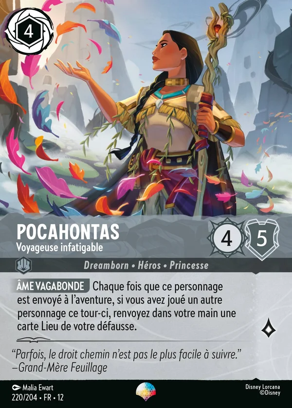 Pocahontas - Voyageuse infatigable — Disney Lorcana Personnage card from Wilds Unknown