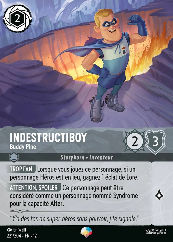 Indestructiboy - Buddy Pine — Disney Lorcana Personnage card from Wilds Unknown