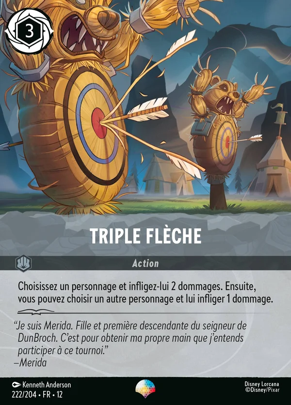 Triple flèche — Disney Lorcana Action card from Wilds Unknown