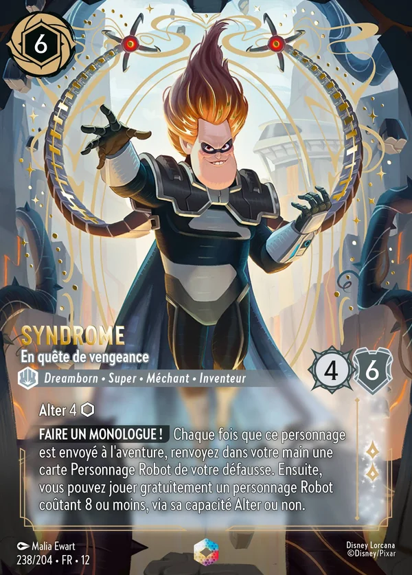 Syndrome - En quête de vengeance — Disney Lorcana Personnage card from Wilds Unknown