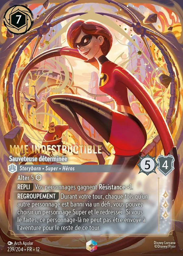 Mme Indestructible - Sauveteuse déterminée — Disney Lorcana Personnage card from Wilds Unknown