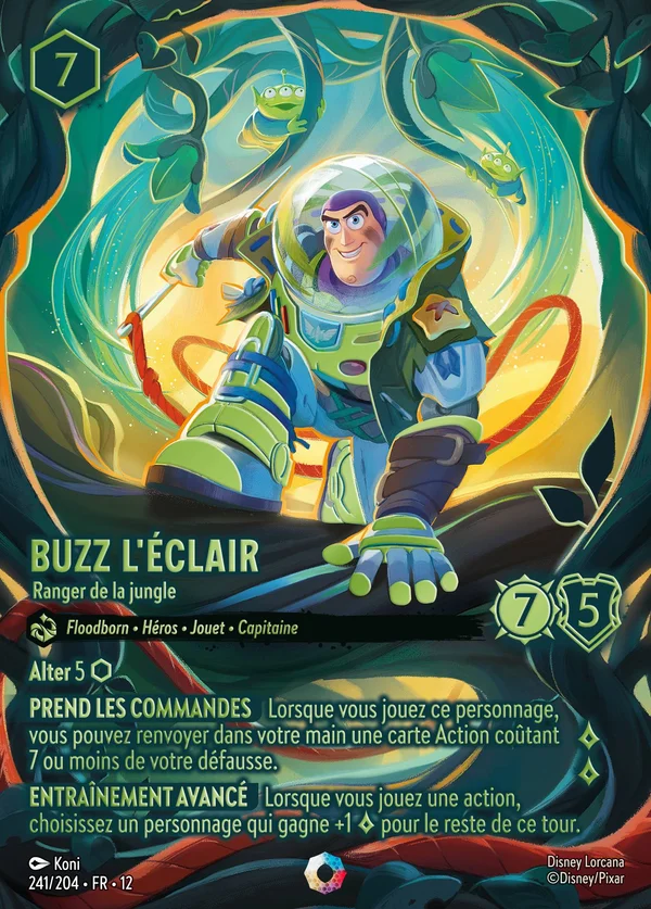 Buzz l'Éclair - Ranger de la jungle — Disney Lorcana Personnage card from Wilds Unknown