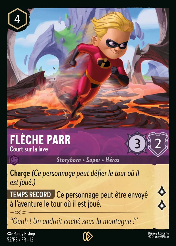 Flèche Parr - Court sur la lave — Disney Lorcana Personnage card from Wilds Unknown
