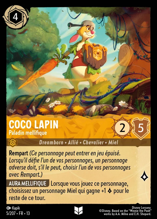 Coco Lapin - Paladin mellifique — Disney Lorcana Personnage card from Attack of the Vine!