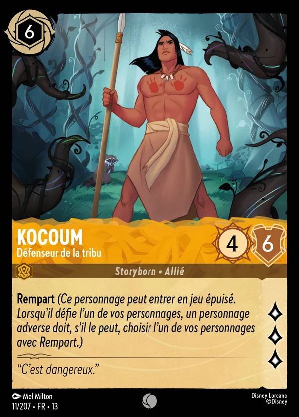Kocoum - Défenseur de la tribu — Disney Lorcana Personnage card from Attack of the Vine!