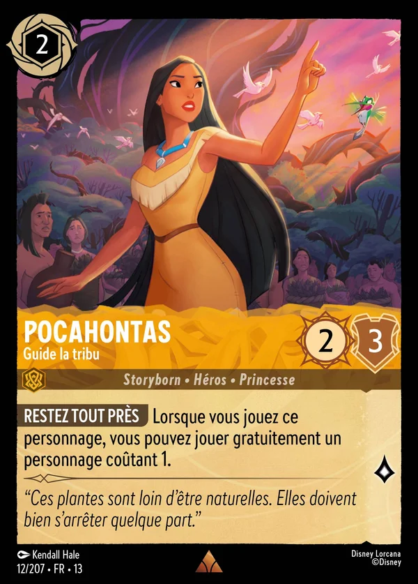Pocahontas - Guide la tribu — Disney Lorcana Personnage card from Attack of the Vine!