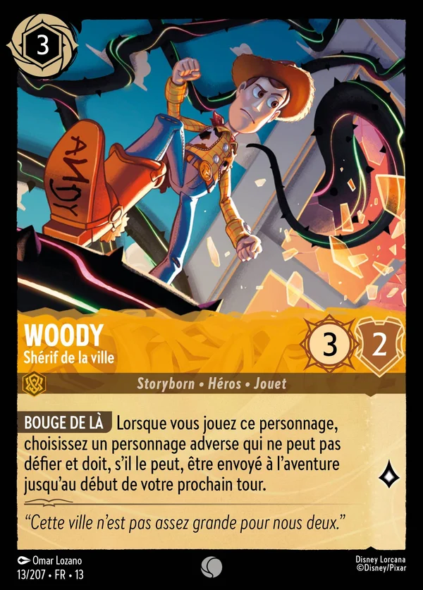 Woody - Shérif de la ville — Disney Lorcana Personnage card from Attack of the Vine!