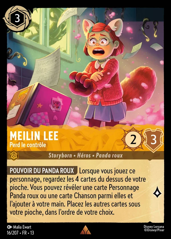 Meilin Lee - Perd le contrôle — Disney Lorcana Personnage card from Attack of the Vine!