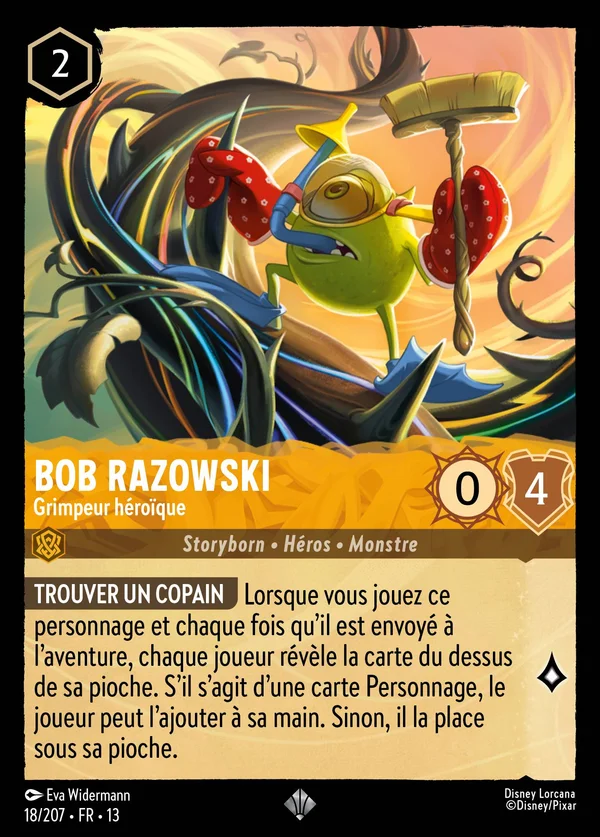 Bob Razowski - Grimpeur héroïque — Disney Lorcana Personnage card from Attack of the Vine!