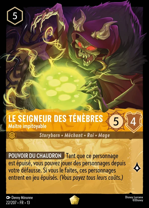 Le Seigneur des Ténèbres - Maître impitoyable — Disney Lorcana Personnage card from Attack of the Vine!