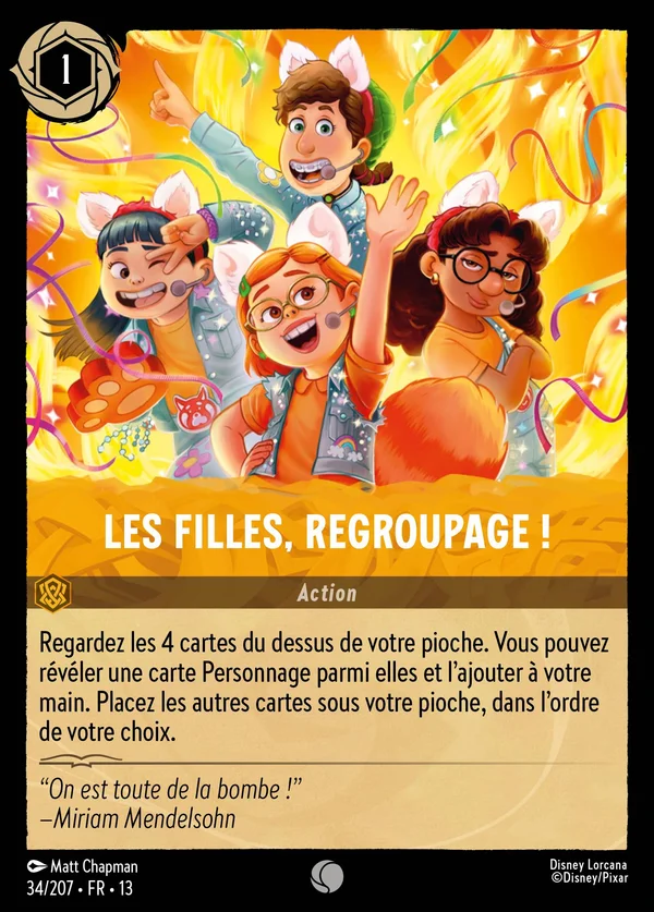 Les filles, regroupage ! — Disney Lorcana Action card from Attack of the Vine!