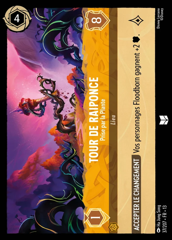 Tour de Raiponce - Prise par la Plante — Disney Lorcana Lieu card from Attack of the Vine!