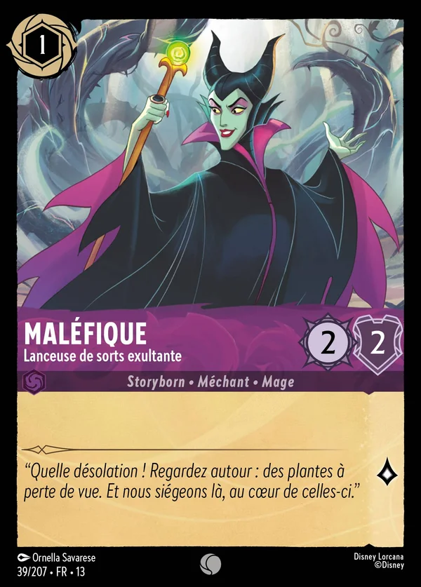 Maléfique - Lanceuse de sorts exultante — Disney Lorcana Personnage card from Attack of the Vine!