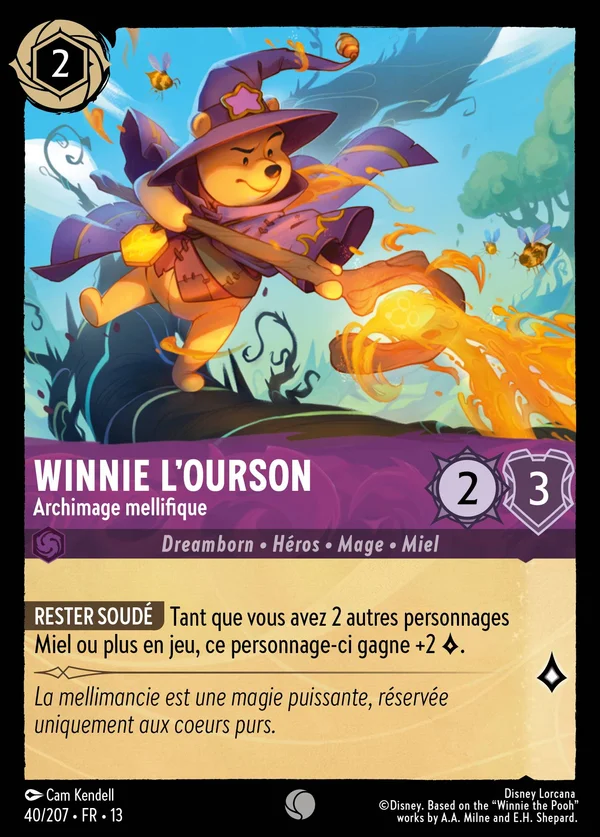 Winnie l'Ourson - Archimage mellifique — Disney Lorcana Personnage card from Attack of the Vine!