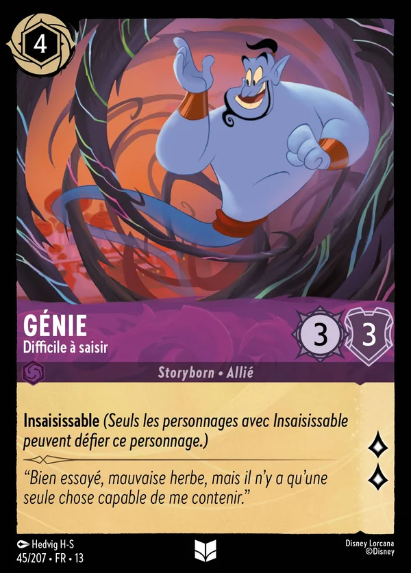 Génie - Difficile à saisir — Disney Lorcana Personnage card from Attack of the Vine!