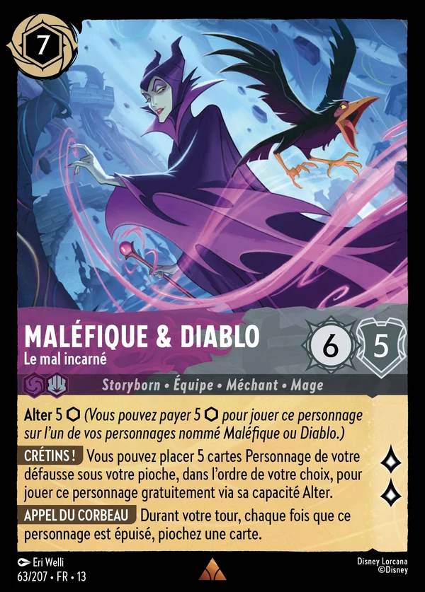 Maléfique & Diablo - Le mal incarné — Disney Lorcana Personnage card from Attack of the Vine!