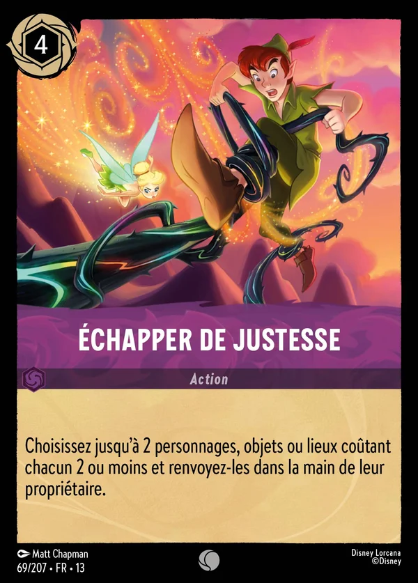Échapper de justesse — Disney Lorcana Action card from Attack of the Vine!