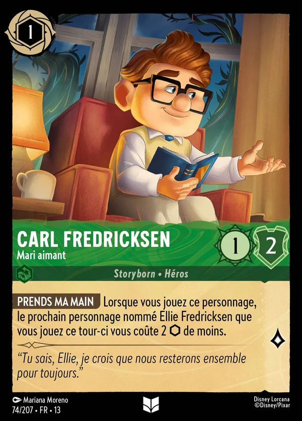 Carl Fredricksen - Mari aimant — Disney Lorcana Personnage card from Attack of the Vine!