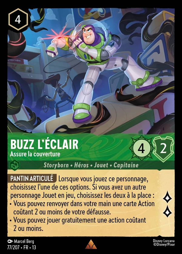 Buzz l'Éclair - Assure la couverture — Disney Lorcana Personnage card from Attack of the Vine!