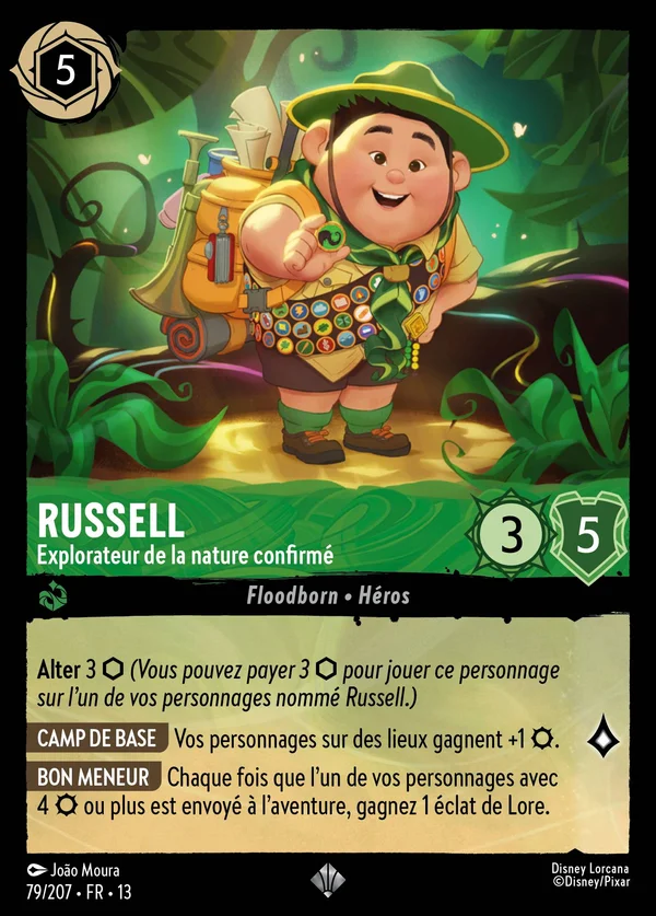 Russell - Explorateur de la nature confirmé — Disney Lorcana Personnage card from Attack of the Vine!