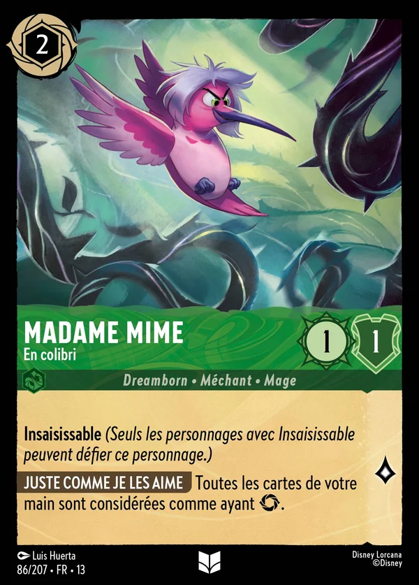 Madame Mime - En colibri — Disney Lorcana Personnage card from Attack of the Vine!