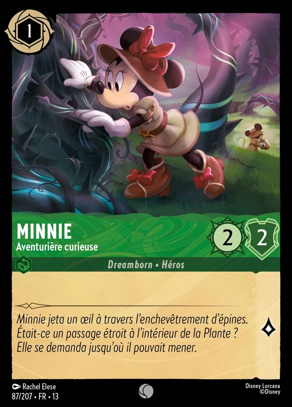 Minnie - Aventurière curieuse — Disney Lorcana Personnage card from Attack of the Vine!