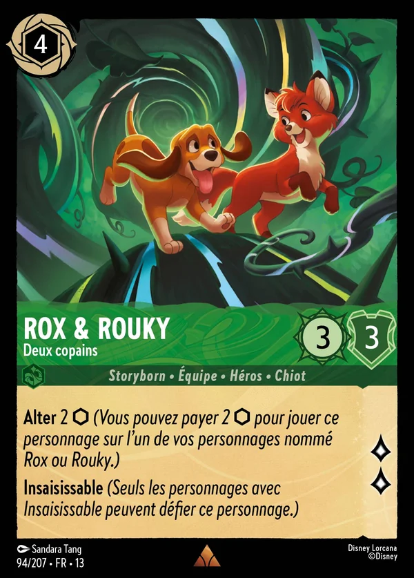 Rox & Rouky - Deux copains — Disney Lorcana Personnage card from Attack of the Vine!