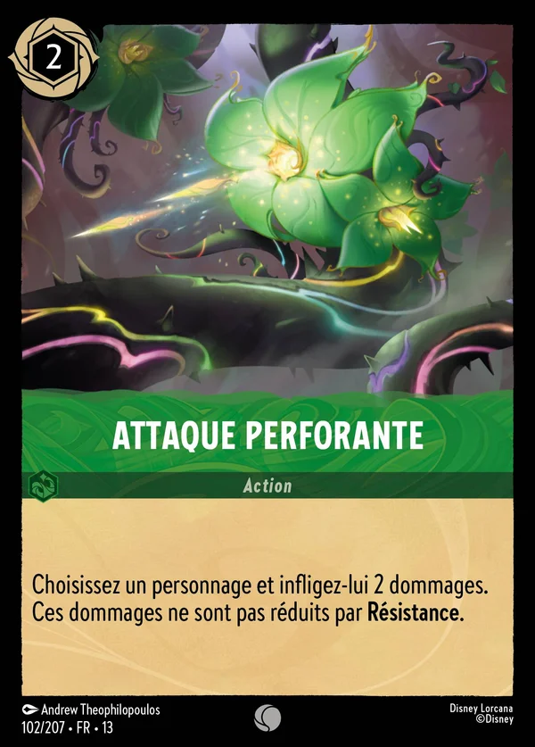 Attaque perforante — Disney Lorcana Action card from Attack of the Vine!