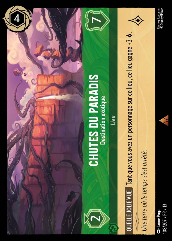 Chutes du Paradis - Destination exotique — Disney Lorcana Lieu card from Attack of the Vine!