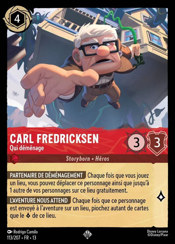 Carl Fredricksen - Qui déménage — Disney Lorcana Personnage card from Attack of the Vine!